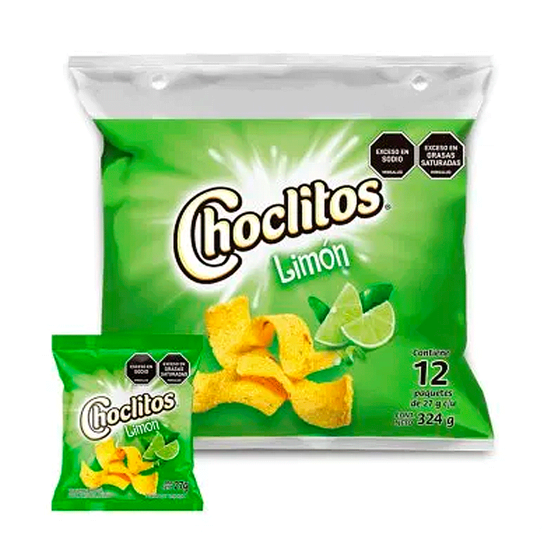 Choclitos Limón X12und 27gr (324 Gr)