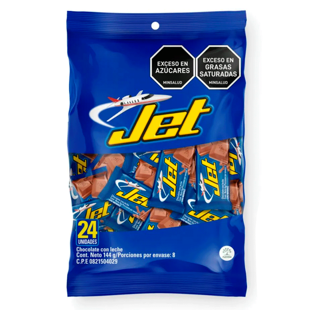 Chocolatina Jet Con Leche Mini X24und (144 Gr)