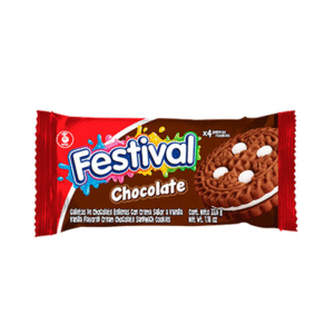 Galleta Festival Relleno De Sabor A Chocolate X4 (33.6g)