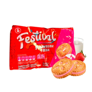 Galleta Festival Relleno De Sabor Fresa X12 (403g)