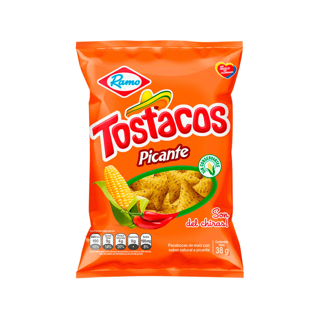 Pasabocas Tostacos Ramo Picantes Und (38g)