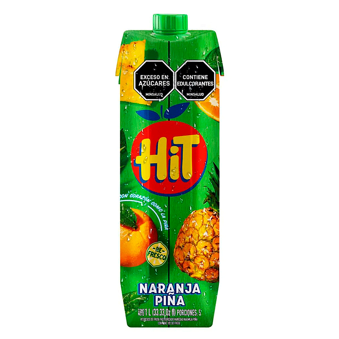 Refresco Hit Naranja Piña Caja (1000g)